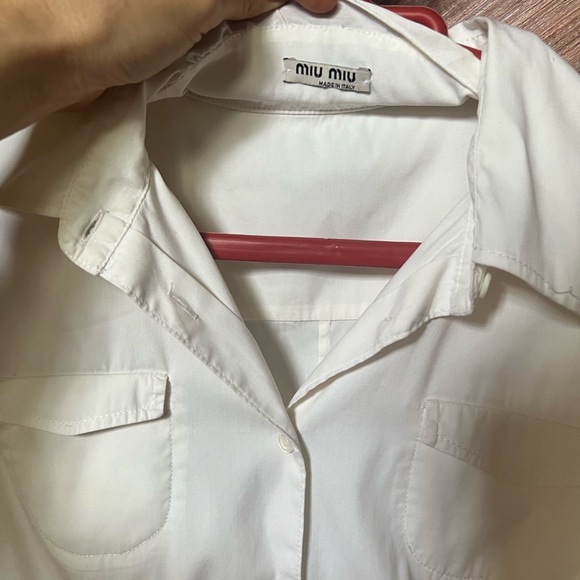 Miu Miu white button up small - Picture 3 of 3